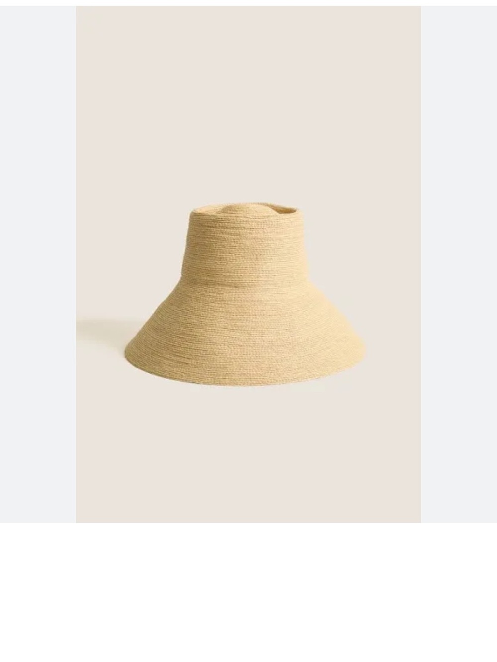 Janessa Leone Natural Straw Visor Hat with Black Chin Strap - Picture 5 of 7